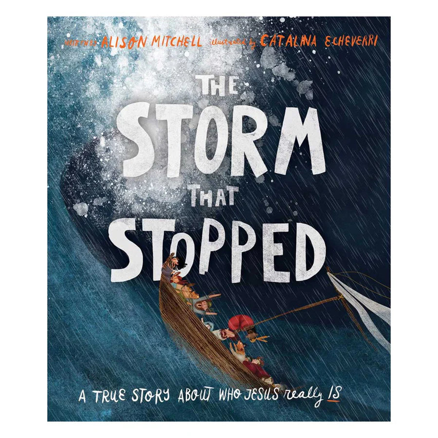 Book cover of 'The Storm That Stopped' with a boat in a stormy sea.
The Storm That Stopped book, The Storm That Stopped Alison Mitchell
Jesus calms the storm children’s book
Christian picture book for kids
Bible storybook for children
Jesus miracles book for kids
Children’s Bible story books
Kids Christian storybooks
Bible stories for kids
Christian bedtime books
Christian gifts for children
Faith-building books for kids
Religious books for young readers