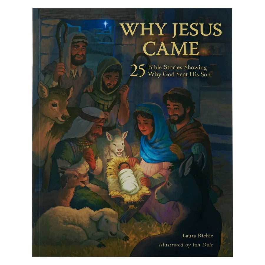 Why Jesus Came: 25 Bible Stories Showing Why God Sent His Son, a Christian children's Christmas book for ages 6–10 featuring a Bible story countdown that explores God's promise to send Jesus.