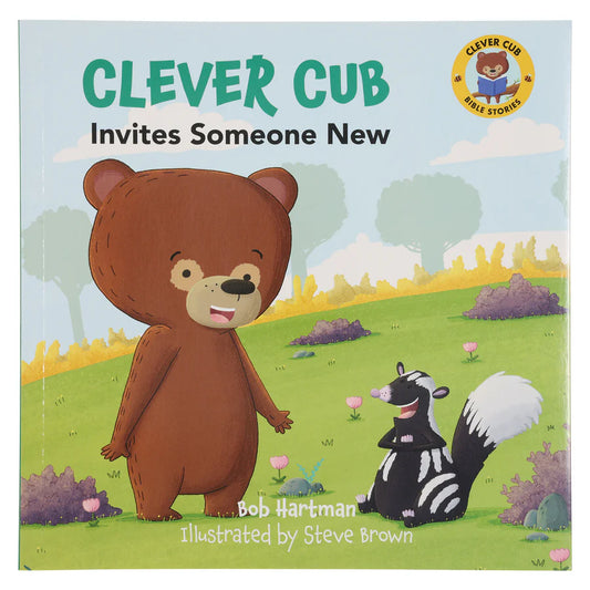 Clever Cub Invites Someone New, a Christian children's picture book about kindness, inclusion and welcoming others, inspired by the Bible story of Zacchaeus in Luke 19:1–10.