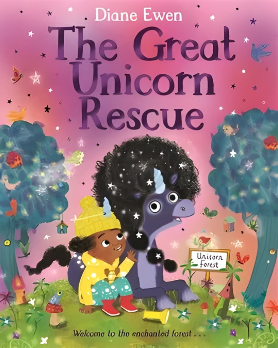 The Great Unicorn Rescue children’s book by Diane Ewen with colourful unicorn illustrations and a magical adventure story for kids