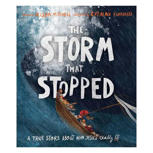 Book cover of 'The Storm That Stopped' with a boat in a stormy sea.

The Storm That Stopped book, The Storm That Stopped Alison Mitchell
Jesus calms the storm children’s book
Christian picture book for kids
Bible storybook for children
Jesus miracles book for kids
Children’s Bible story books
Kids Christian storybooks
Bible stories for kids
Christian bedtime books
Christian gifts for children
Faith-building books for kids
Religious books for young readers
